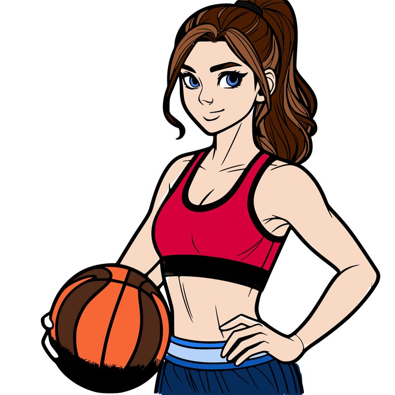 a realistic basketball girl