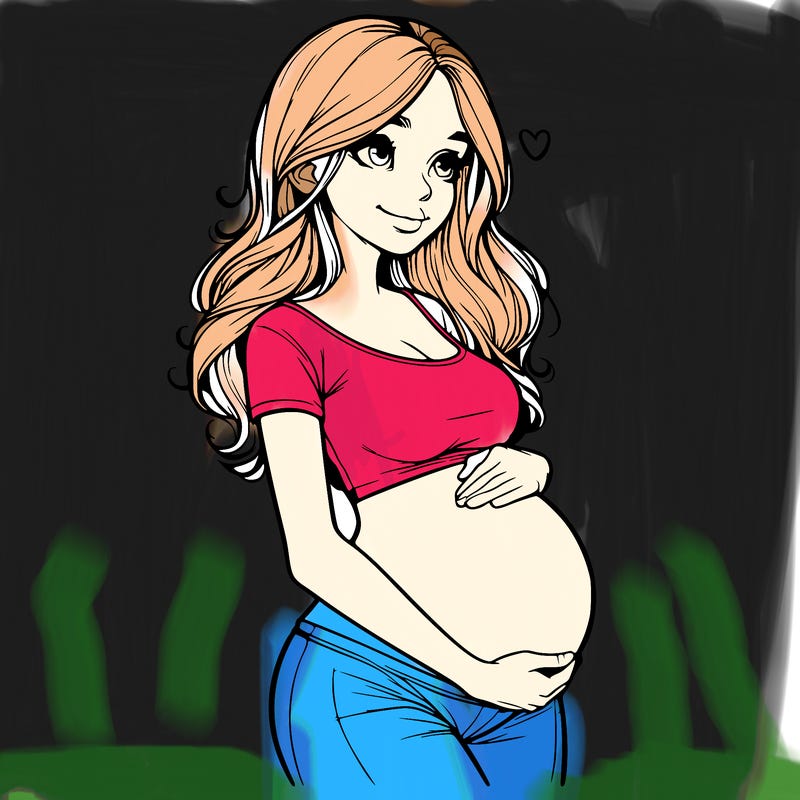 realistic pregnant girl