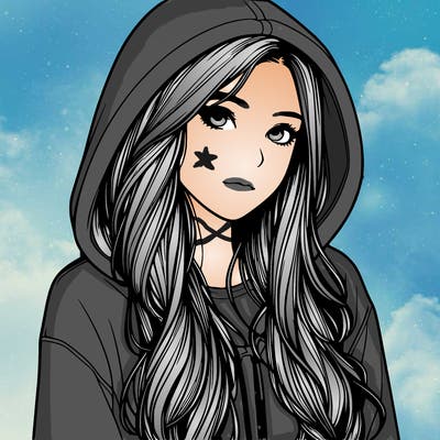 realistic girl with hoodie