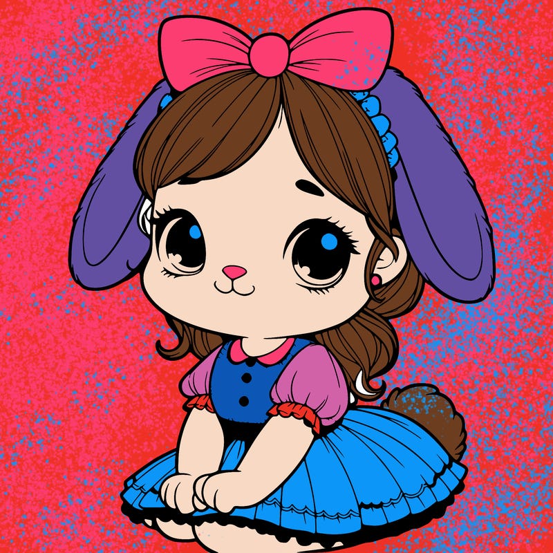 cute easter bunny girl realistic