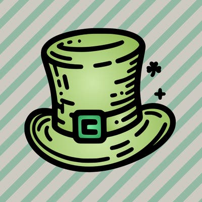 st patrick hat with thin lines