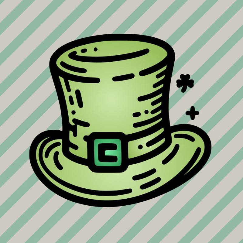 st patrick hat with thin lines