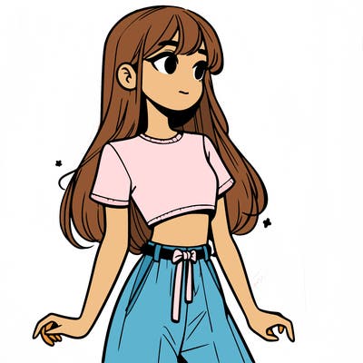 girl in a cute crop top