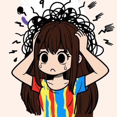 a girl that's having a mental breakdown