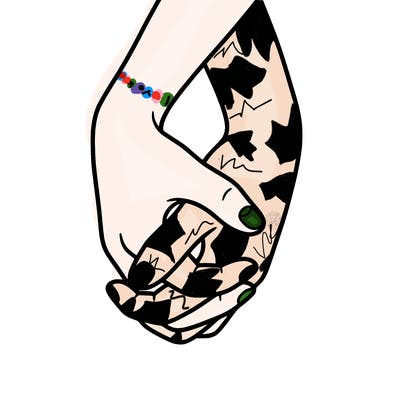 hands in shape of heart