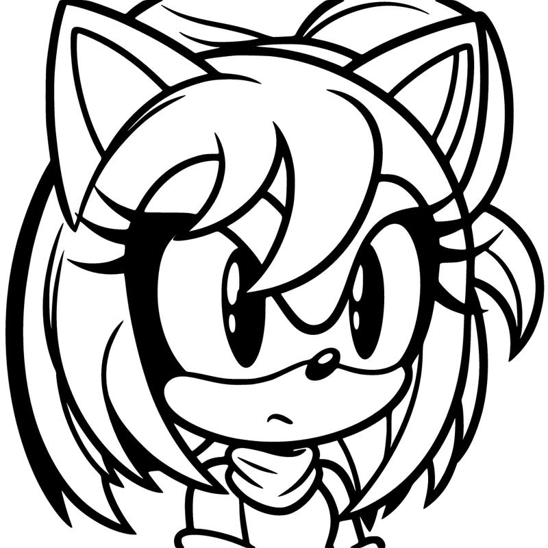 female sonic character with her hair in front of her eyes