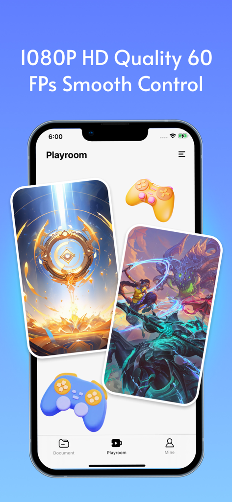 Ecalc Cloud - Interface do aplicativo Ecalc Cloud mostrando controle suave em qualidade HD 1080P a 60 FPS para jogos.