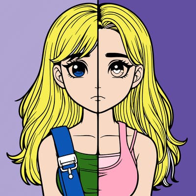 realistic girl split