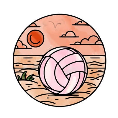 volleyball on a beach