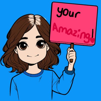 realistic girl holding up a sign