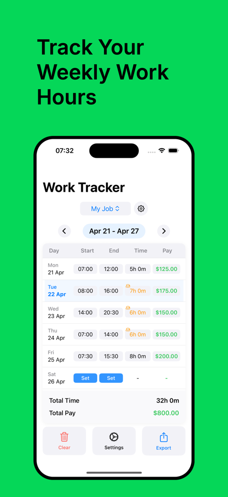 Timesheet: Hours Tracker - Utilities App | MWM