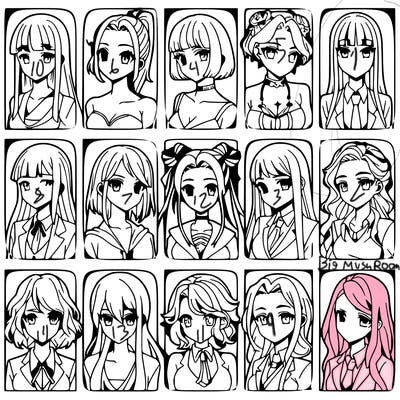 girls that look diffrent anime