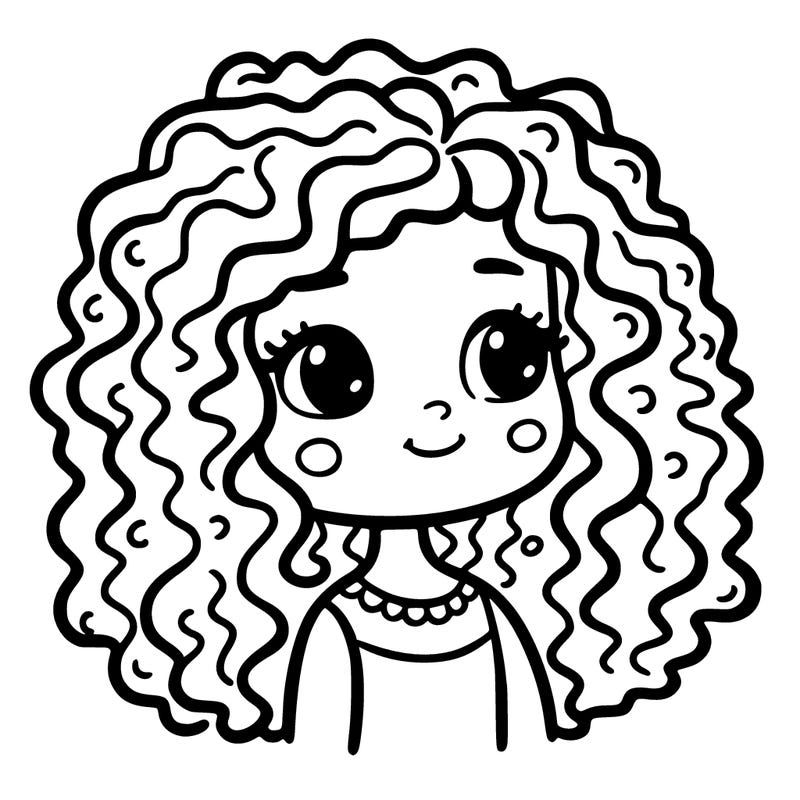 curly haired girl
