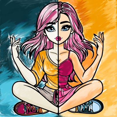 realistic girl split