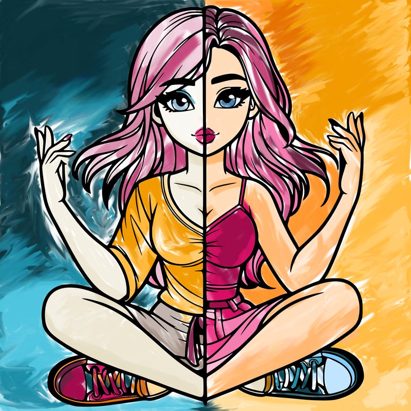 realistic girl split