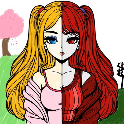 realistic girl split