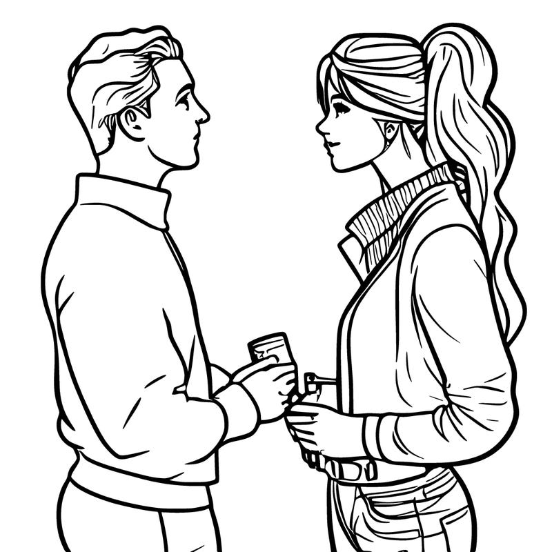 a woman and a man staring into each others eyes romantically