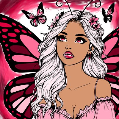 butterfly fairy realistic girl