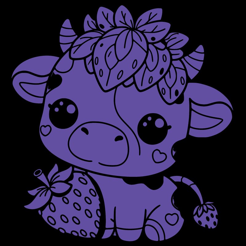 cute strawberry cow