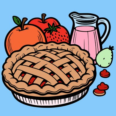 a pie of food