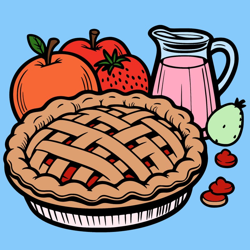 a pie of food