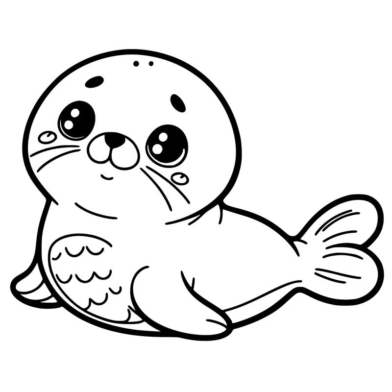 cute seal no background