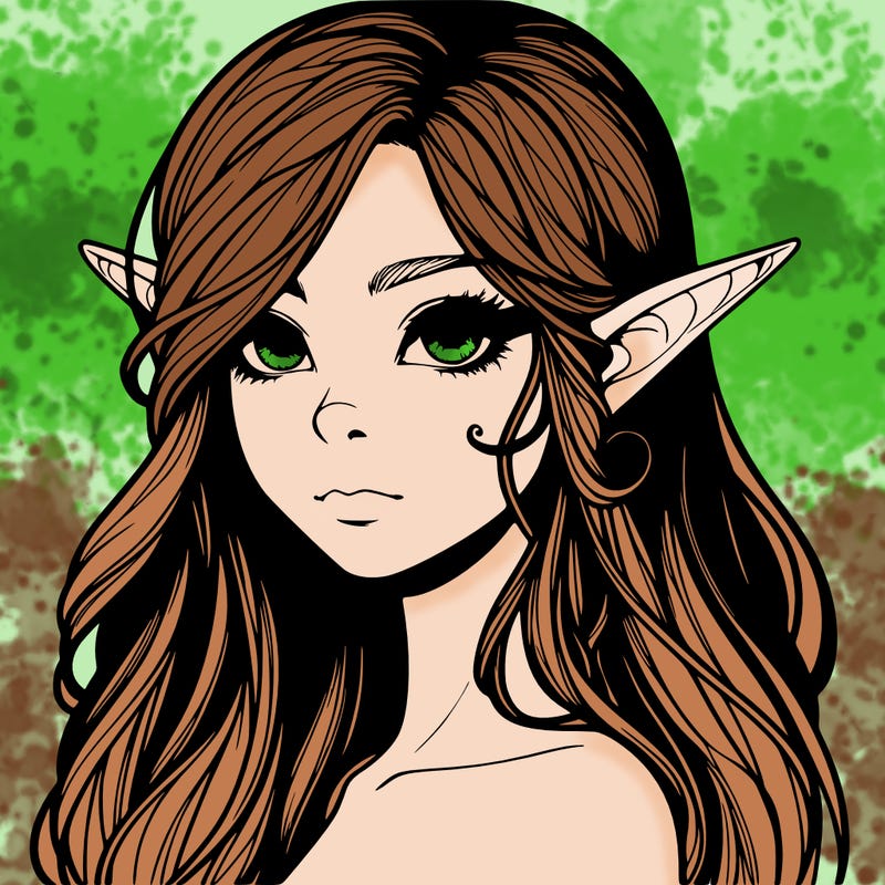 elf girl realistic dark fantasy
