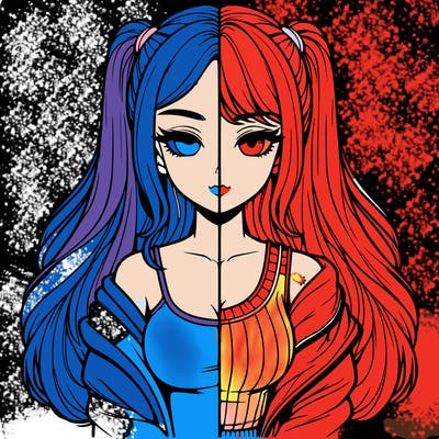 realistic girl split