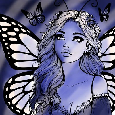 butterfly fairy realistic girl