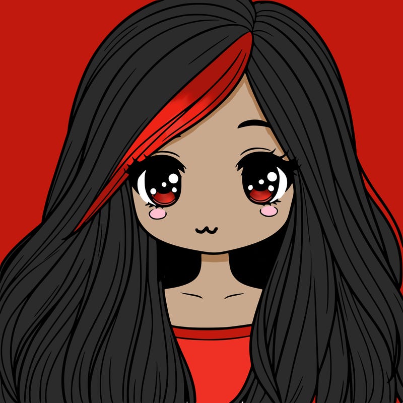 girl with realistic long hair