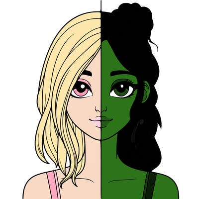 realistic girl split