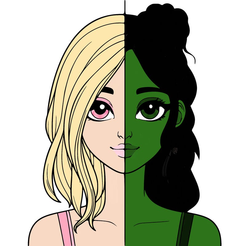 realistic girl split