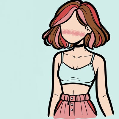 girl with crop top