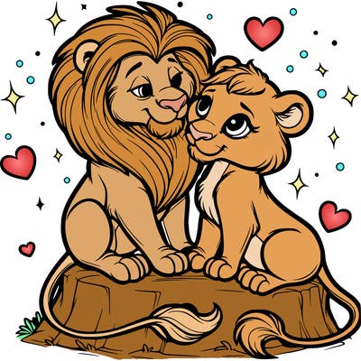 lion and lioness inlove