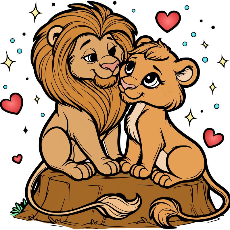 lion and lioness inlove