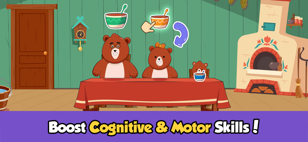 Jeu de puzzle éducatif pour tout-petits associant des bols à des ours pour améliorer les compétences cognitives et motrices