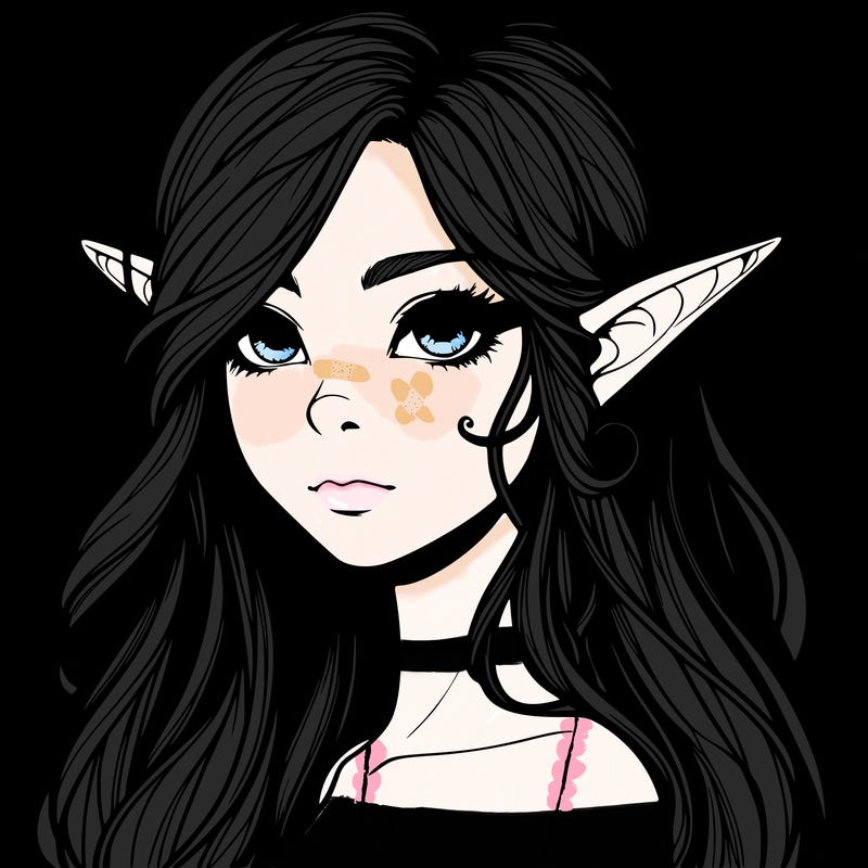 elf girl realistic dark fantasy