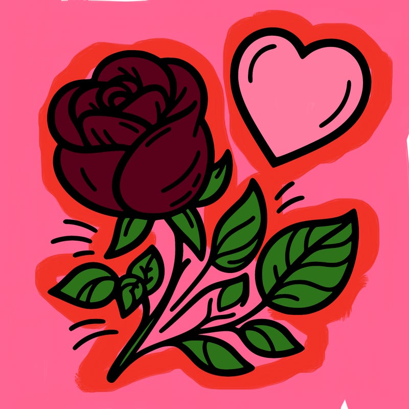 rose and heart
