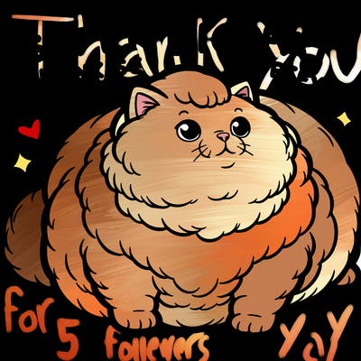 super big fat chunky realistic super fluffy cat