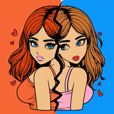 realistic girl split