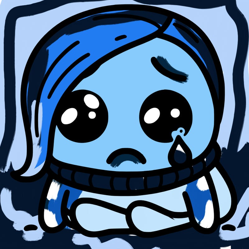 kawaii inside out character of sadness