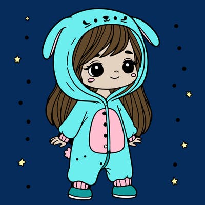 girl in onesie