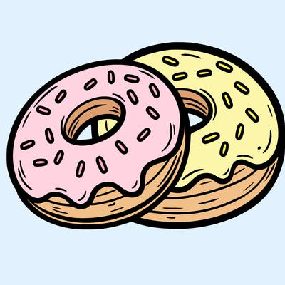 a piece of food doughnuts