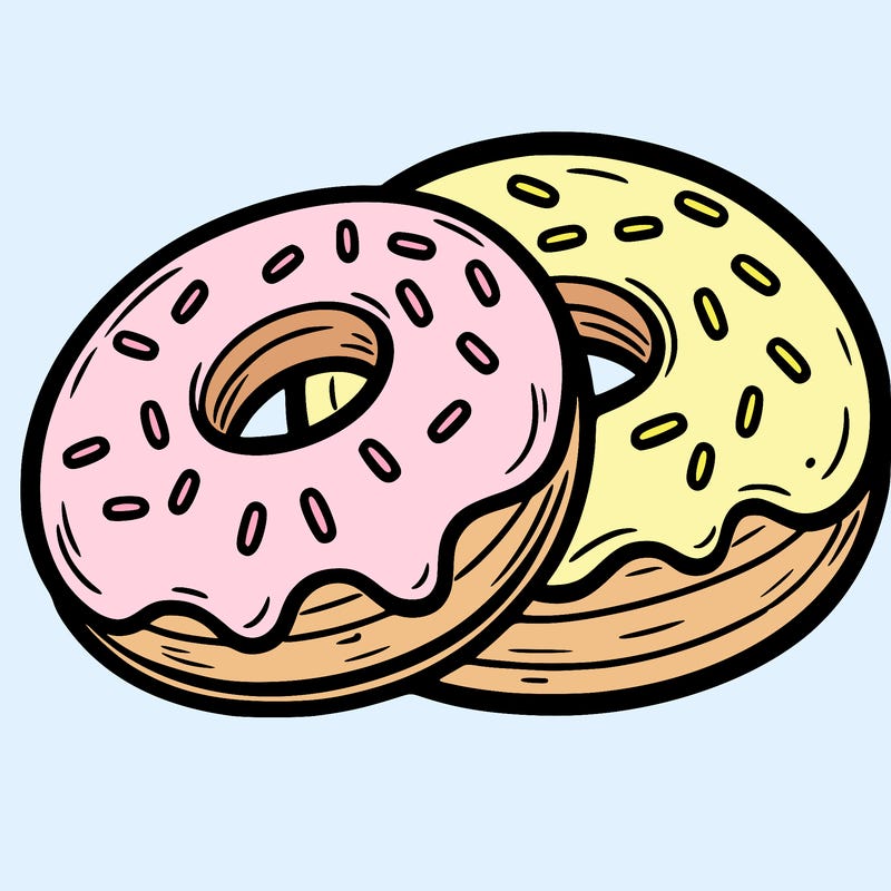 a piece of food doughnuts