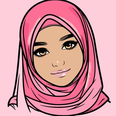 realistic girl with hijap