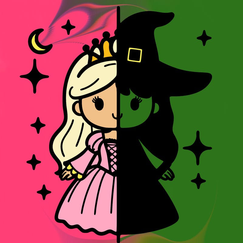 split princess and witch