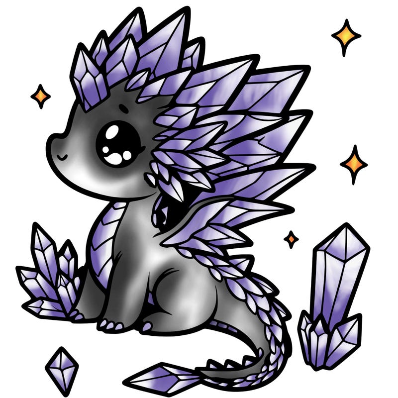 little cute crystal dragon