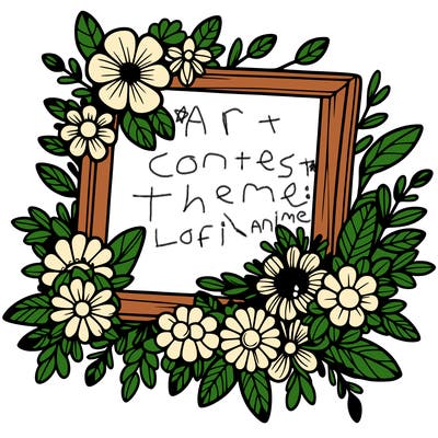 a frame out of some flowers