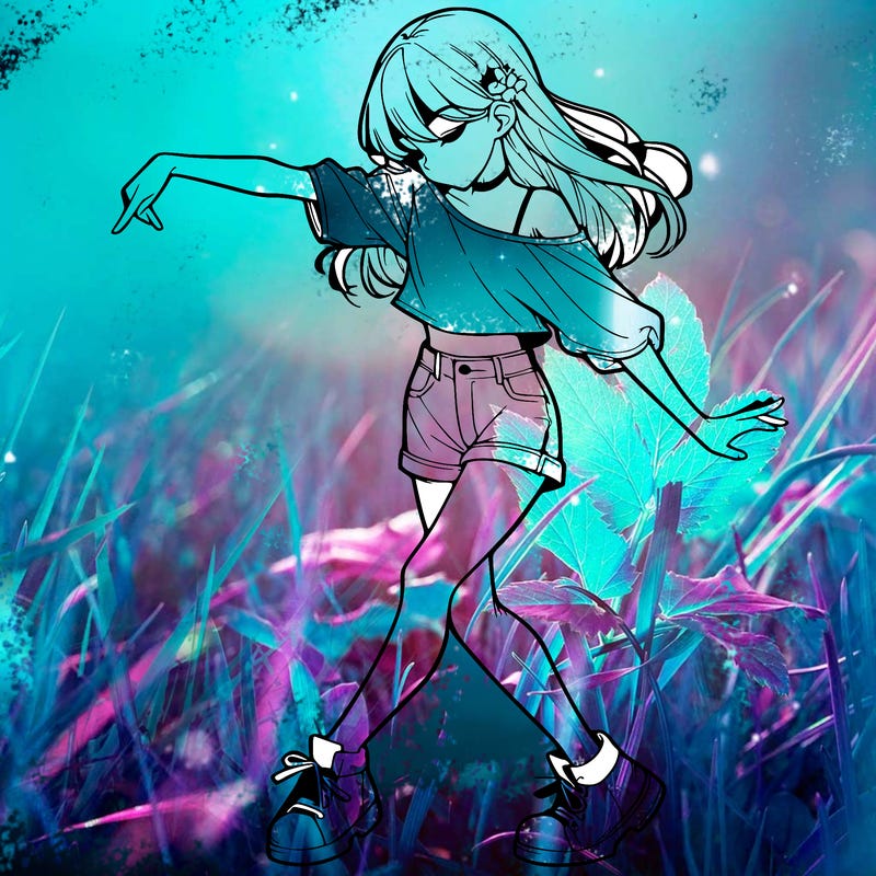 realistic girl danceing