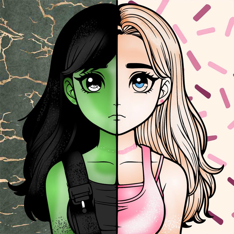 realistic girl split